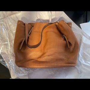 Burberry Maidstone Tote leather with house check canvas Large